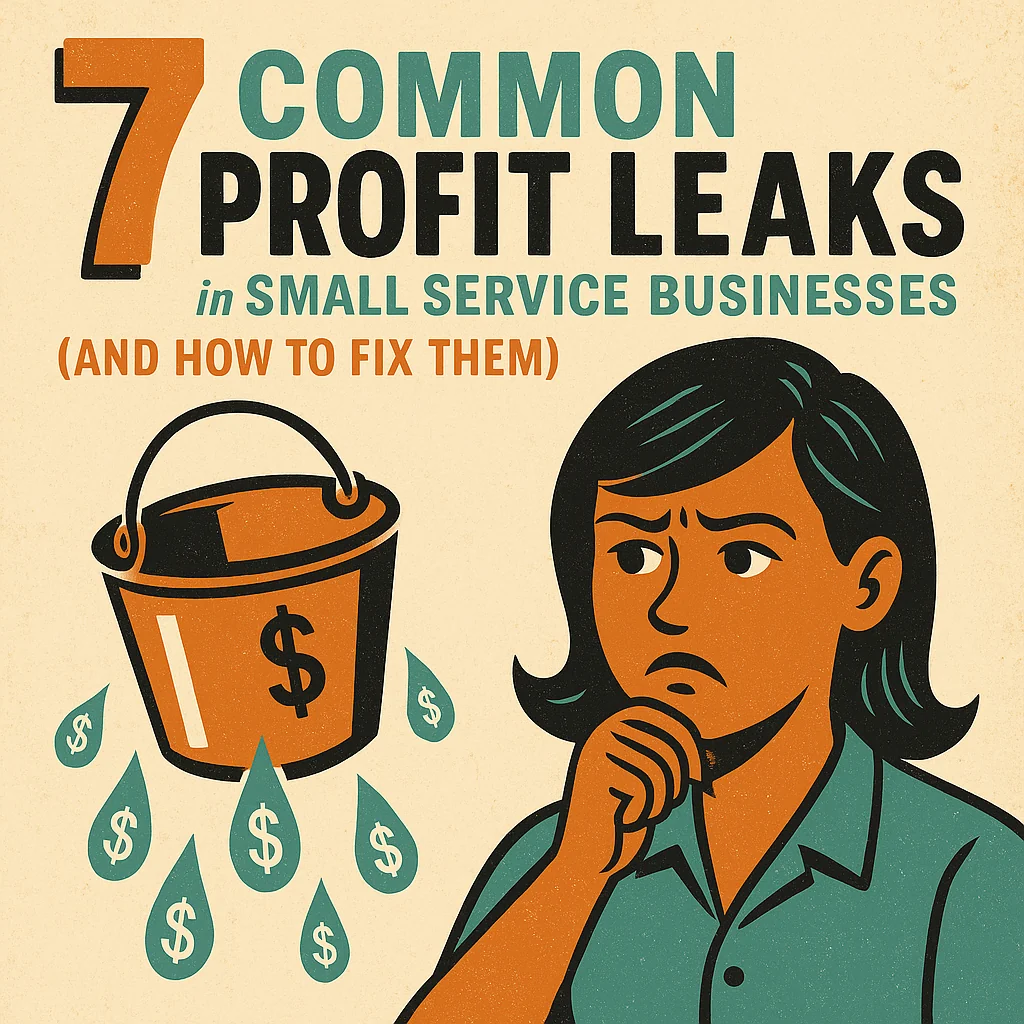 Blog article about how to prevent 7 common profit leaks from service business.